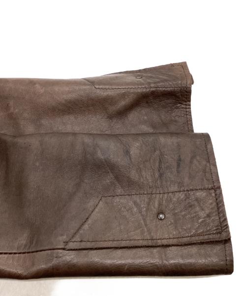 MIHARA YASUHIRO（ミハラヤスヒロ）MIHARA YASUHIRO (ミハラヤスヒロ) レザーテーラードジャケット / カンガルー / 旧タグ ブラウン サイズ:Mの古着・服飾アイテム