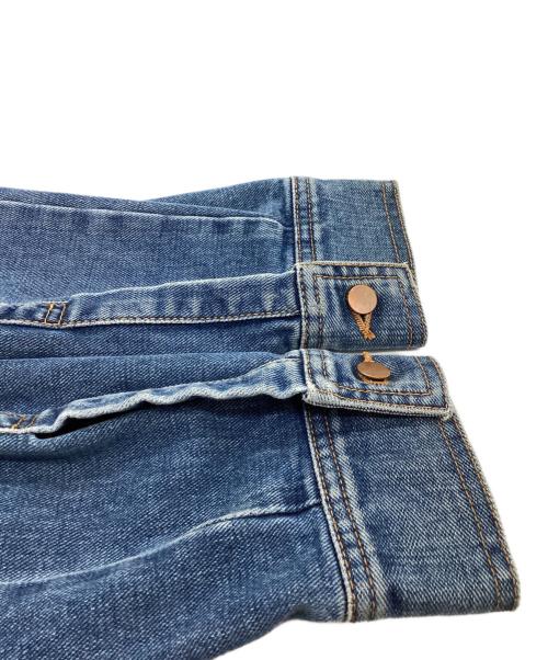 OFFWHITE（オフホワイト）OFFWHITE (オフホワイト) バッグロゴデニムシャツ ブルー サイズ:Lの古着・服飾アイテム