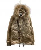 BURBERRY BLACK LABELバーバリーブラックレーベル）の古着「N-3Bタイプフライトジャケット / BMP38-719-43」｜ベージュ