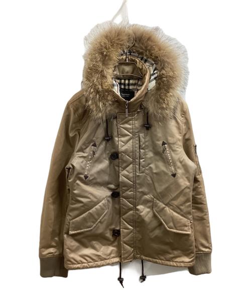 BURBERRY BLACK LABEL（バーバリーブラックレーベル）BURBERRY BLACK LABEL (バーバリーブラックレーベル) N-3Bタイプフライトジャケット / BMP38-719-43 ベージュ サイズ:Lの古着・服飾アイテム
