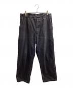 COMOLIコモリ）の古着「DENIM OVER PANTS / V01-03002 / 22SS」｜ブラック