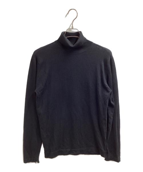 JOHN SMEDLEY（ジョンスメドレー）JOHN SMEDLEY (ジョンスメドレー) Extra Fine Merino Wool 100% Turtleneck sweater / タートルネックニット / Made in ENGLAND ブラック サイズ:Sの古着・服飾アイテム
