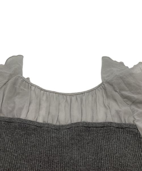 CASA FLINE（カーサフライン）CASA FLINE (カーサフライン) シアーフリルニットドレス　1244305003 グレー サイズ:FREEの古着・服飾アイテム