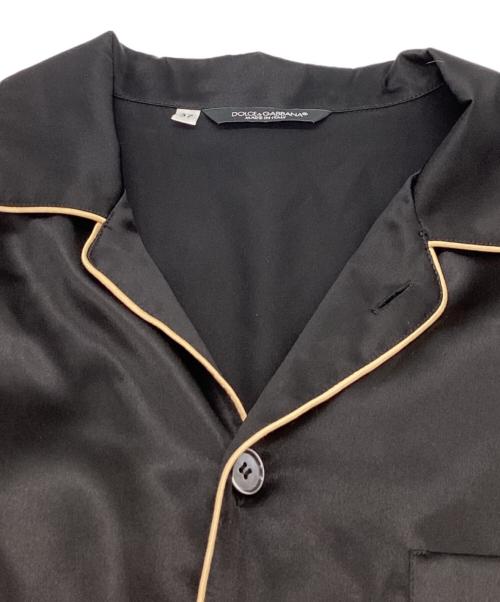 DOLCE & GABBANA（ドルチェ＆ガッバーナ）DOLCE & GABBANA (ドルチェ＆ガッバーナ) シルクパジャマシャツ / FU1AU-G ブラック サイズ:37の古着・服飾アイテム