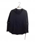 ASKYYアスキー）の古着「ジップデザインスウェット / 日本製」｜ブラック