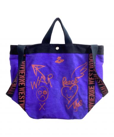 レディース Vivienne Westwood ファー トート バッグ パープル オーブ