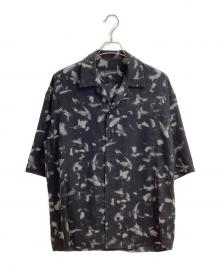 LAD MUSICIAN（ラッドミュージシャン）の古着「DECHINE BIG S/S SHIRT INKJET FEATHER / デシンビッグS/Sシャツインクジェットフェザー / 2318-114」｜ブラック