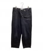 CULLNIクルニ）の古着「SLASH TACK PANTS / スラッシュタックパンツ / JAPAN DENIM / JD-PT02-21CLN」｜ブラック