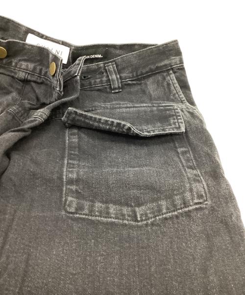CULLNI（クルニ）CULLNI (クルニ) SLASH TACK PANTS / スラッシュタックパンツ / JAPAN DENIM / JD-PT02-21CLN ブラック サイズ:2の古着・服飾アイテム