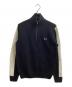 FRED PERRY（フレッドペリー）の古着「RIBBED SLEEVE HALF ZIP JUMPER / リブスリーブハーフジップジャンパー / K1545」｜ブラック