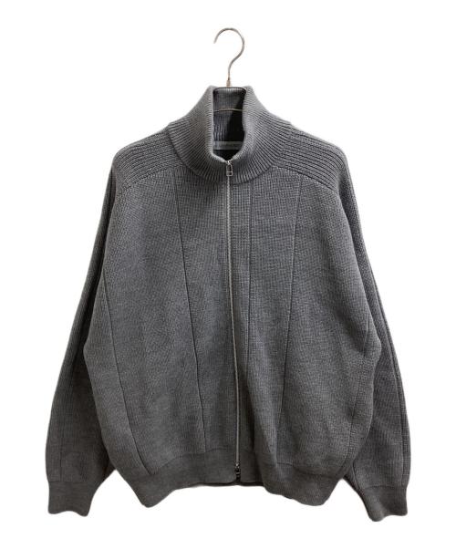 WRAPINKNOT（ラッピンノット）WRAPINKNOT (ラッピンノット) 編地切替ドライバーズニット / WZ425-MCD23 グレー サイズ:3の古着・服飾アイテム