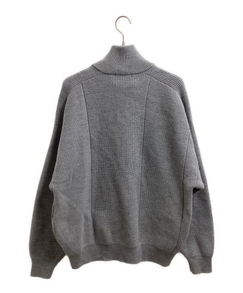 WRAPINKNOT（ラッピンノット）WRAPINKNOT (ラッピンノット) 編地切替ドライバーズニット / WZ425-MCD23 グレー サイズ:3の古着・服飾アイテム