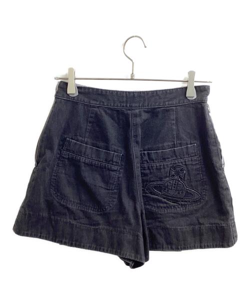 Vivienne Westwood RED LABEL（ヴィヴィアンウエストウッドレッドレーベル）Vivienne Westwood RED LABEL (ヴィヴィアンウエストウッドレッドレーベル) オーブ刺繍キュロットスカート / 17-12-702002 ブラック サイズ:2の古着・服飾アイテム