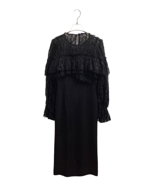 FRAY ID（フレイ アイディー）FRAY ID (フレイ アイディー) フェザーレースブラウスセットドレス / FWFO245501 ブラックの古着・服飾アイテム