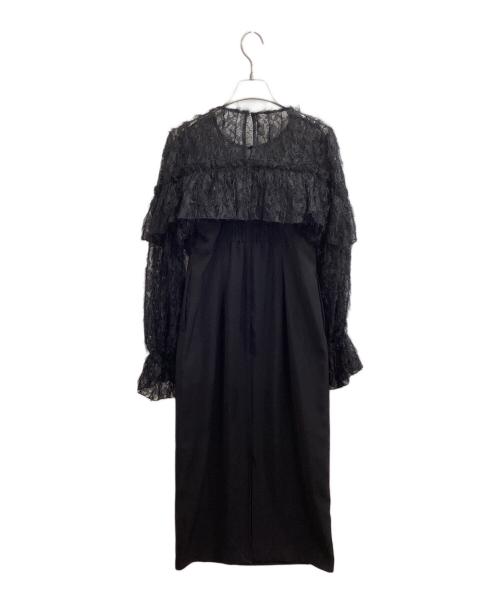 FRAY ID（フレイ アイディー）FRAY ID (フレイ アイディー) フェザーレースブラウスセットドレス / FWFO245501 ブラックの古着・服飾アイテム