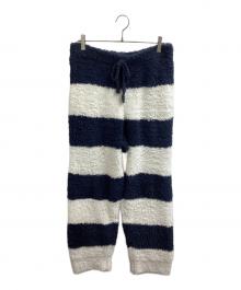 gelato pique（ジェラートピケ）の古着「ジェラート2ボーダーロングパンツ / PMNP255910」｜ネイビー×ホワイト