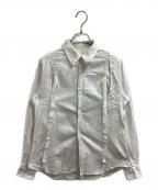 ROBE DE CHAMBRE COMME DES GARCONSローブドシャンブル コムデギャルソン）の古着「デザインストライプシャツ　RE-B003　AD2001」｜ホワイト