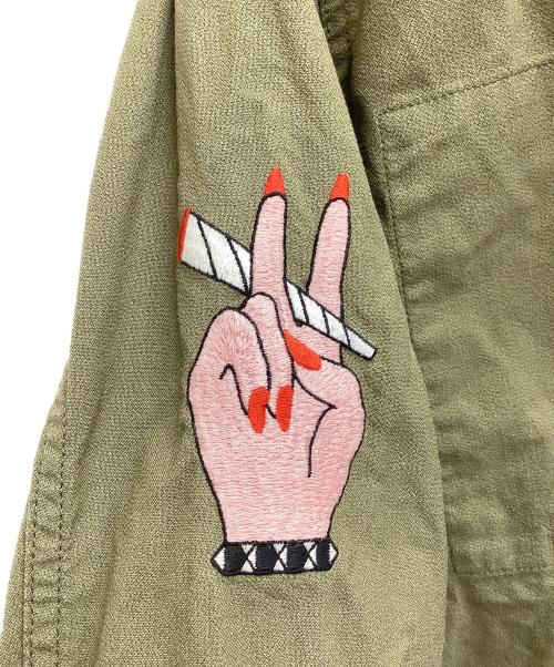 Hysteric Glamour（ヒステリックグラマー）Hysteric Glamour (ヒステリックグラマー) HYS RABBITミリタリーZIPジャケット / 01211AB01 オリーブ サイズ:FREEの古着・服飾アイテム