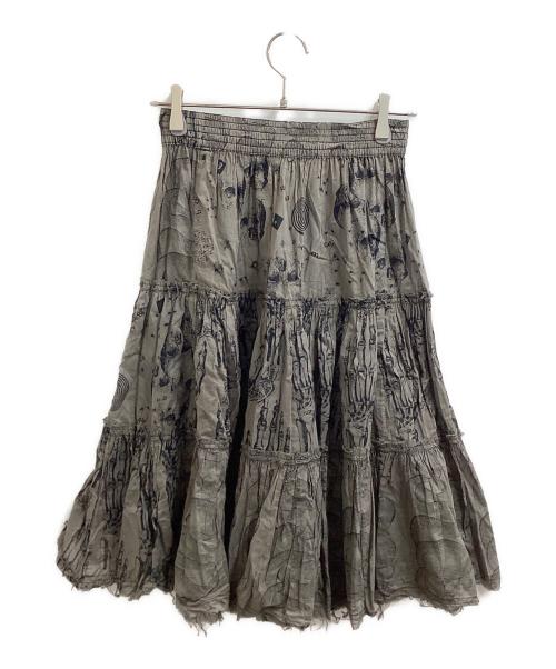 hysterics（ヒステリックス）hysterics (ヒステリックス) 総柄スカート / 3AK-4420 ブラウン サイズ:FREEの古着・服飾アイテム