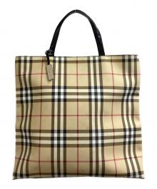 BURBERRY LONDON（バーバリーロンドン）の古着「ノヴァチェックトートバッグ」｜アイボリー