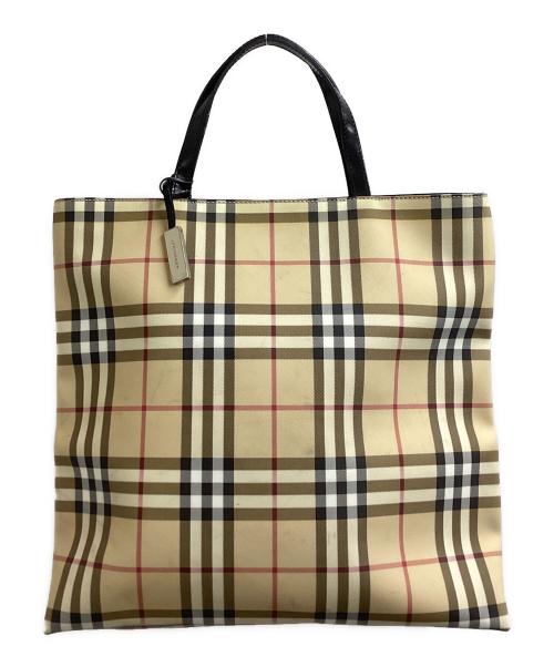 BURBERRY LONDON（バーバリーロンドン）BURBERRY LONDON (バーバリーロンドン) ノヴァチェックトートバッグ アイボリーの古着・服飾アイテム