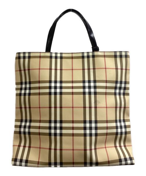BURBERRY LONDON（バーバリーロンドン）BURBERRY LONDON (バーバリーロンドン) ノヴァチェックトートバッグ アイボリーの古着・服飾アイテム