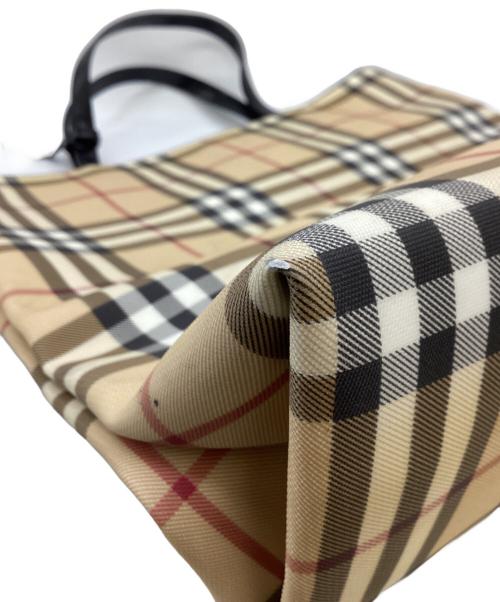 BURBERRY LONDON（バーバリーロンドン）BURBERRY LONDON (バーバリーロンドン) ノヴァチェックトートバッグ アイボリーの古着・服飾アイテム