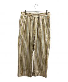 NEAT（ニート）の古着「LAL STRIPE パンツ」｜イエロー×パープル