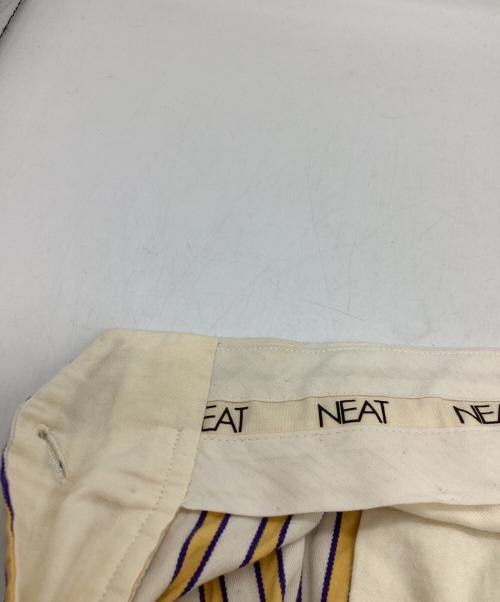 NEAT（ニート）NEAT (ニート) LAL STRIPE パンツ イエロー×パープル サイズ:46の古着・服飾アイテム