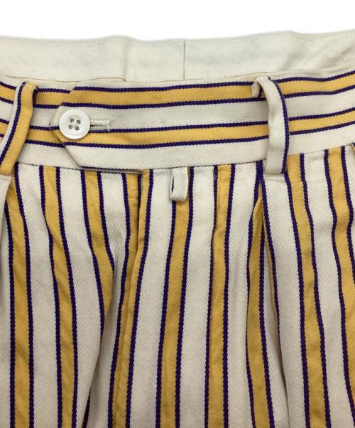 NEAT（ニート）NEAT (ニート) LAL STRIPE パンツ イエロー×パープル サイズ:46の古着・服飾アイテム