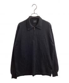 BOSS（ボス）の古着「メリノウールエクストラファインハーフジップニット」｜グレー