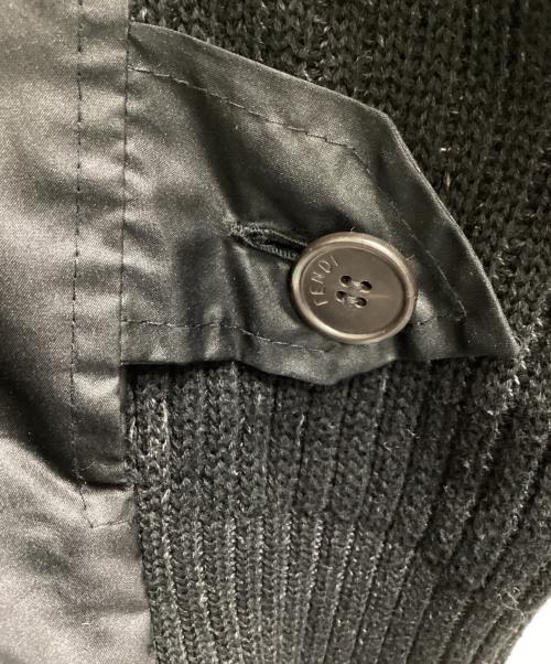 FENDI（フェンディ）FENDI (フェンディ) ニット切替ジャケット / Knit Panel Jacket / MADE in ITALY ブラック サイズ:50の古着・服飾アイテム