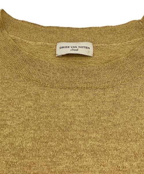 DRIES VAN NOTEN（ドリスヴァンノッテン）DRIES VAN NOTEN (ドリスヴァンノッテン) ラメニット ゴールド サイズ:Sの古着・服飾アイテム