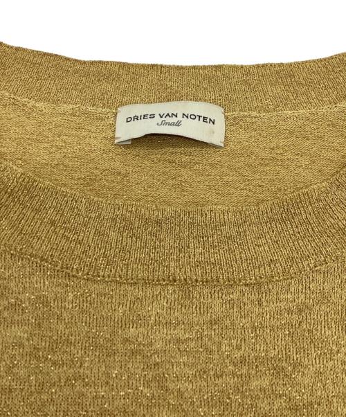 DRIES VAN NOTEN（ドリスヴァンノッテン）DRIES VAN NOTEN (ドリスヴァンノッテン) ラメニット ゴールド サイズ:Sの古着・服飾アイテム