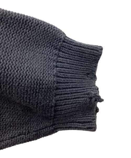 vainl archive（ヴァイナルアーカイブ）VAINL ARCHIVE (ヴァイナルアーカイブ) ダメージ加工ハーフジップニット / VASN23001 / JEFF / 23SS グレー サイズ:Mの古着・服飾アイテム