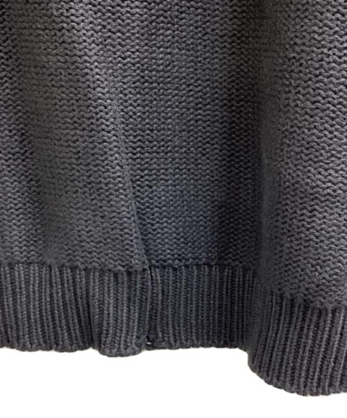 vainl archive（ヴァイナルアーカイブ）VAINL ARCHIVE (ヴァイナルアーカイブ) ダメージ加工ハーフジップニット / VASN23001 / JEFF / 23SS グレー サイズ:Mの古着・服飾アイテム