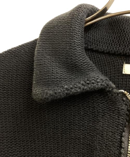 vainl archive（ヴァイナルアーカイブ）VAINL ARCHIVE (ヴァイナルアーカイブ) ダメージ加工ハーフジップニット / VASN23001 / JEFF / 23SS グレー サイズ:Mの古着・服飾アイテム