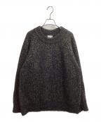 ATELIER BETONアトリエベトン）の古着「ALPACA CREW-NECK SWEATER」｜ブラック