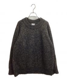 ATELIER BETON（アトリエベトン）の古着「ALPACA CREW-NECK SWEATER」｜ブラック