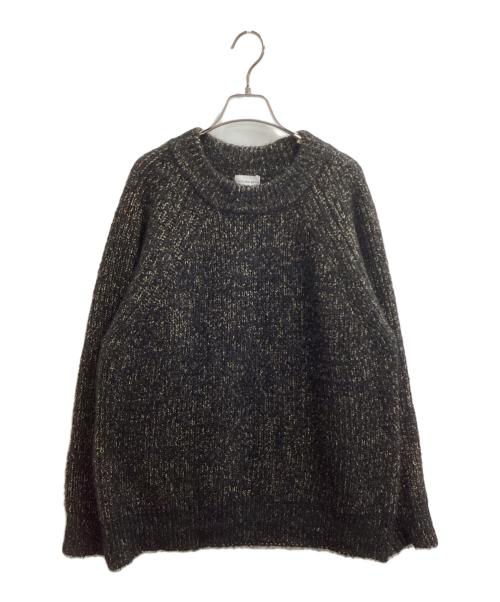 ATELIER BETON（アトリエベトン）ATELIER BETON (アトリエベトン) ALPACA CREW-NECK SWEATER ブラック サイズ:3の古着・服飾アイテム