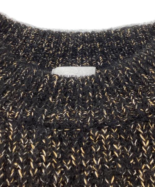 ATELIER BETON（アトリエベトン）ATELIER BETON (アトリエベトン) ALPACA CREW-NECK SWEATER ブラック サイズ:3の古着・服飾アイテム