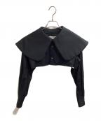 COMME des GARCONSコムデギャルソン）の古着「ビッグカラークロップシャツ / GG-B010 / AD2020」｜ブラック