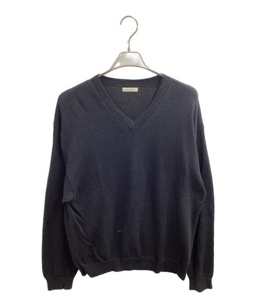 vainl archive（ヴァイナルアーカイブ）VAINL ARCHIVE (ヴァイナルアーカイブ) AZIZ V NECK KNIT / アジズ Vネックニット /  VASK25S007 / Made in JAPAN ブラック サイズ:Mの古着・服飾アイテム
