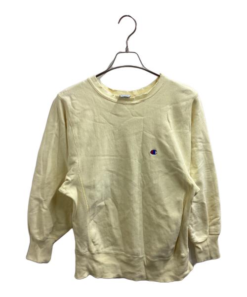Champion（チャンピオン）Champion (チャンピオン) リバースウィーブスウェット / USA製 / 刺繍タグ / 90s イエロー サイズ:Mの古着・服飾アイテム