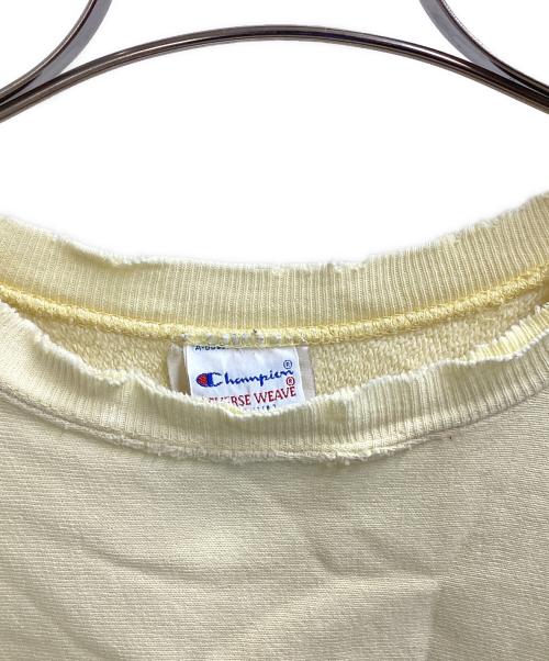 Champion（チャンピオン）Champion (チャンピオン) リバースウィーブスウェット / USA製 / 刺繍タグ / 90s イエロー サイズ:Mの古着・服飾アイテム