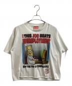LOGOTELロゴテル）の古着「Tシャツ」｜ホワイト