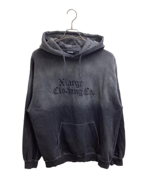 X-LARGE（エクストララージ）X-LARGE (エクストララージ) OLD ENGLISH BLEACHED HOODED SWEATSHIRT / 101234012005 グレー サイズ:Lの古着・服飾アイテム