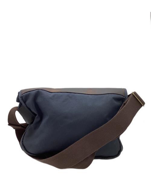 Barbour（バブアー）Barbour (バブアー) WAX LEATHER TARRAS CROSSBODY BAG　UBA0003NY91 ネイビー×ブラウンの古着・服飾アイテム