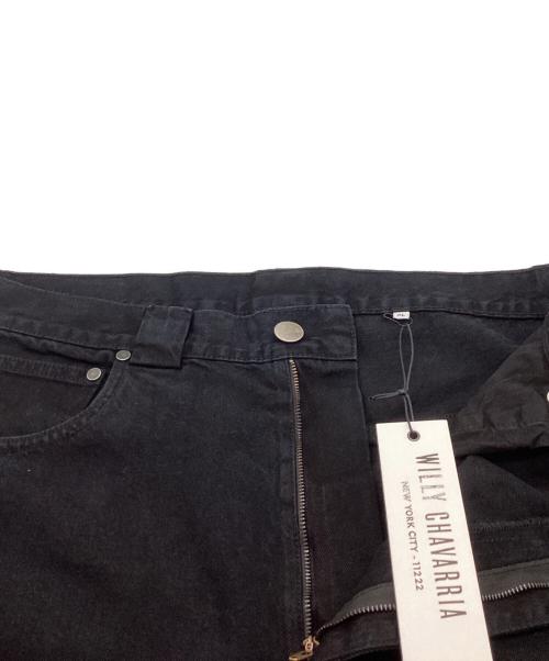 WILLY CHAVARRIA（ウィリーチャバリア）WILLY CHAVARRIA (ウィリーチャバリア) バギーデニムパンツ ブラック サイズ:XLの古着・服飾アイテム