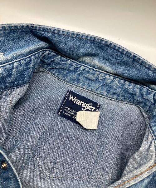 Wrangler（ラングラー）Wrangler (ラングラー) デニムウエスタンシャツ ブルー サイズ:16の古着・服飾アイテム